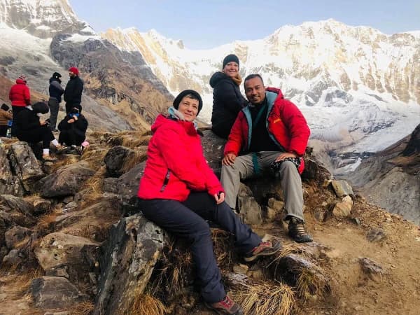 360 Degree Panorama Of The Annapurna Aanctuary Surrounded By Towering Himalayan Peaks