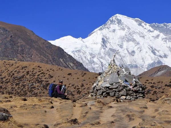 Mount Cho Oyu View From Gokyo Valley Trekking 1