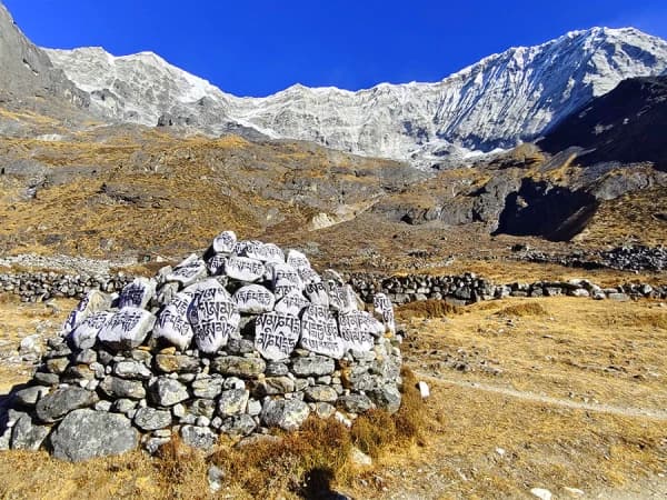 Stone Carved Monuments In Tsho Rolpa Valley