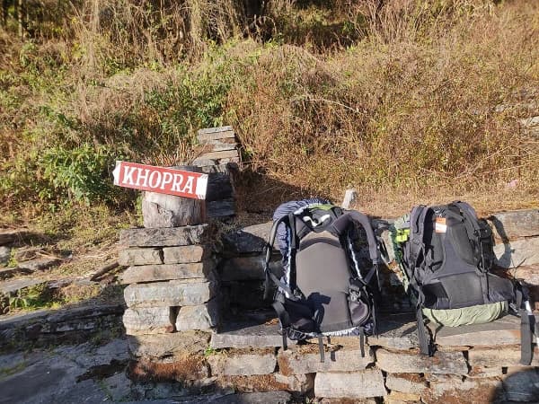 Trekkers In Mohare Danda