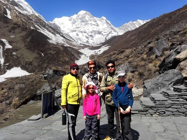 View From Machhapuchhre Base Camp Before Reaching Annapurna Base Camp Is Characterized By Breathtaking Mountain Scenery
